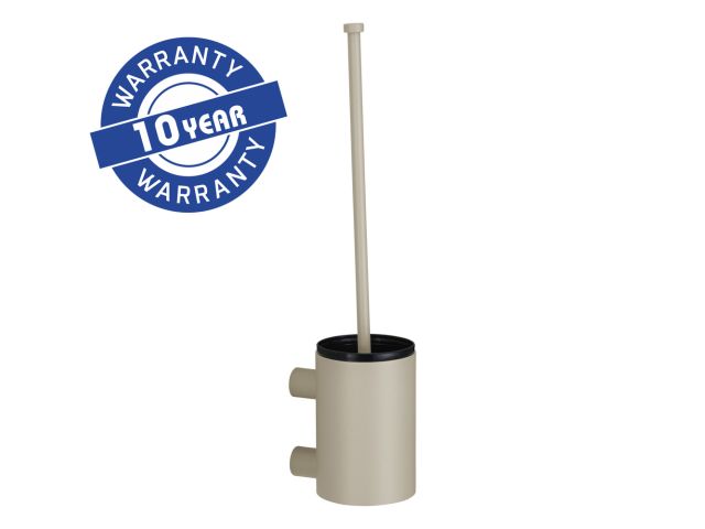 MERIDA STELLA SILK GREY LINE wall-mounted toilet brush, short "TUBE", silk grey